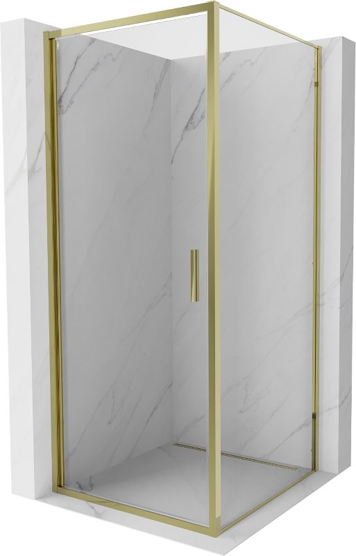 Kabina prysznicowa Mexen Exo uchylna 75 x 75 cm transparent złota 1 szt.
