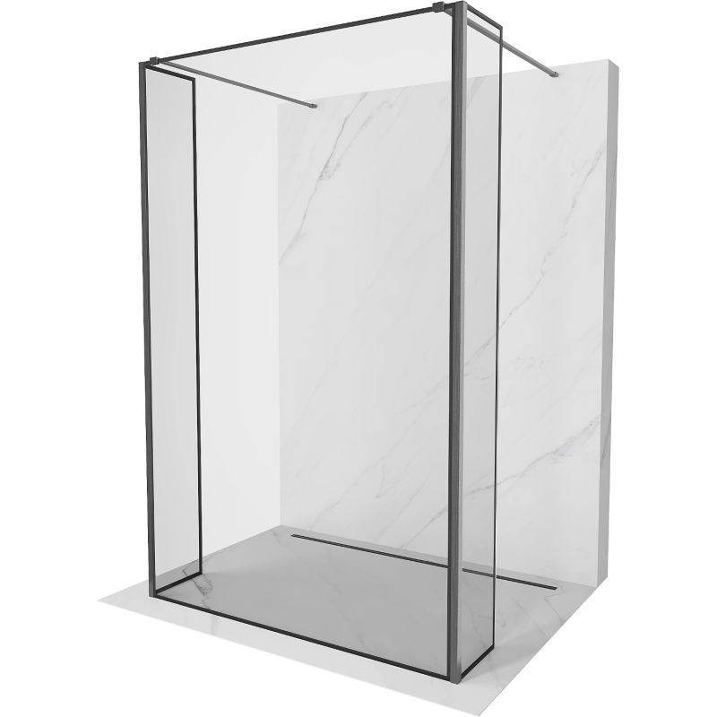 Ścianka prysznicowa Mexen Kioto czarny wzór 160x30x30 3 szt.