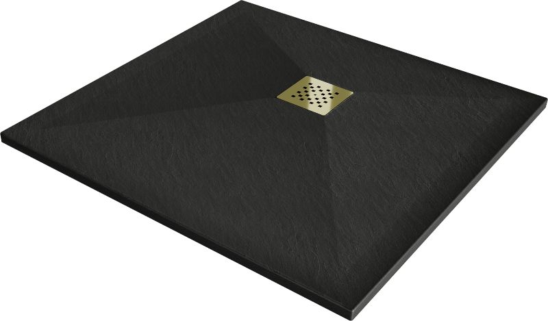 Brodzik kwadratowy Mexen Stone+ czarny 70 x 70 cm 1 szt.