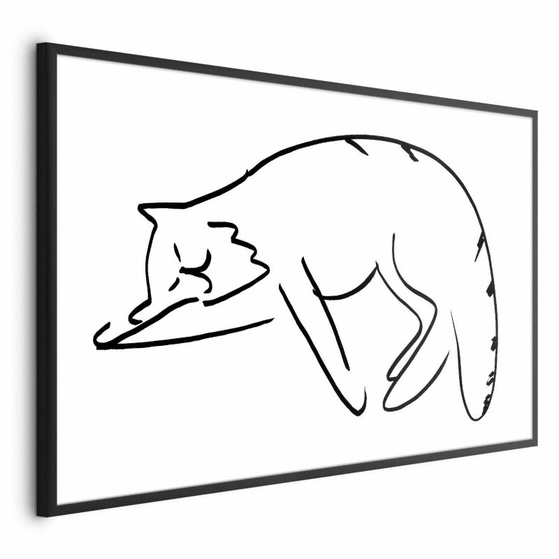 Plakat Artgeist Kocie sny 90x60 cm z ramą czarną 1 szt