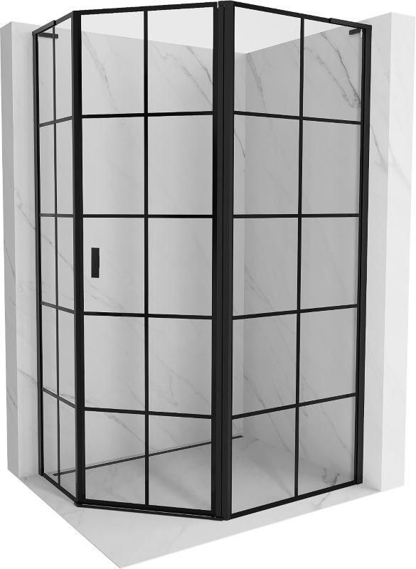 Kabina prysznicowa Mexen Mist L czarna 90x80 cm - 8A8L-090-080-70-77-P 1 szt.