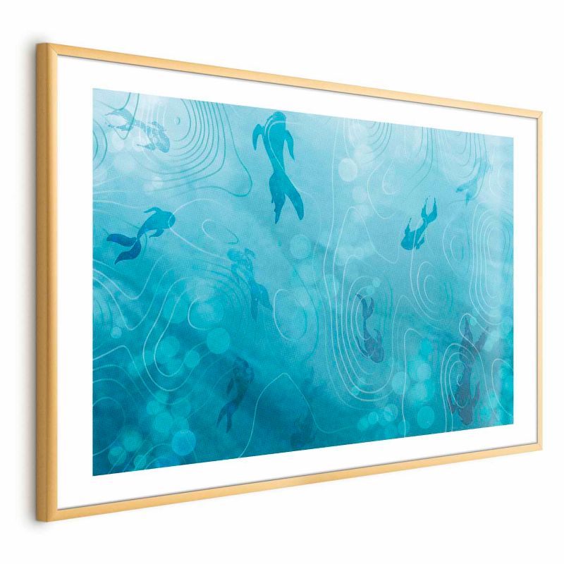 Plakat Artgeist Japoński staw 90x60 cm z ramą złotą 1 szt