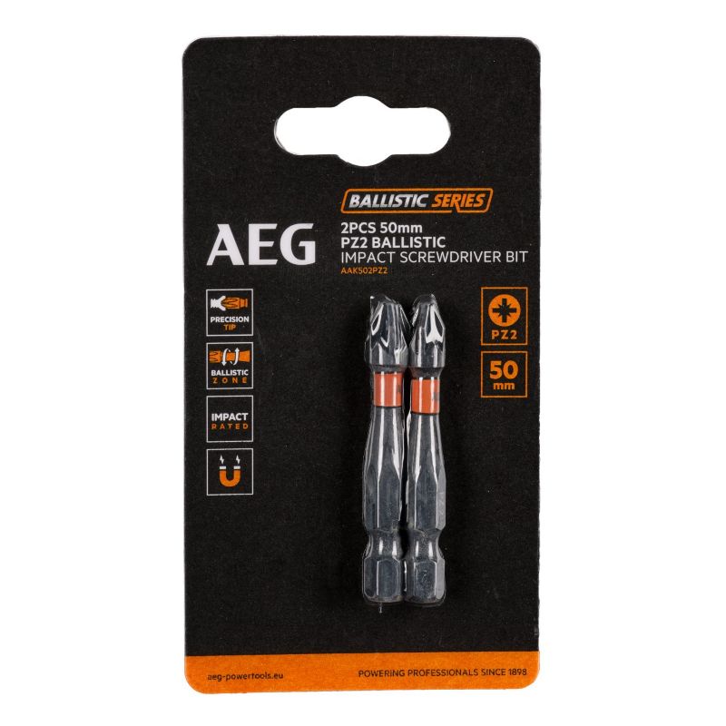 Wzmacniane Bity AEG 1/4" Ballistic 50 mm 2 elementy 1 szt.