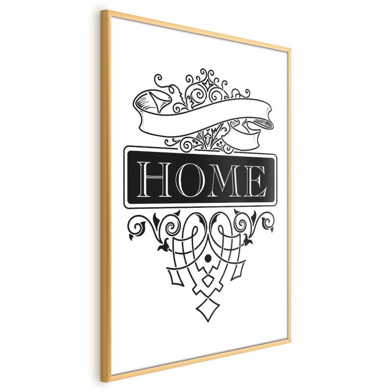 Plakat Artgeist Home 29,7x42 cm z ramą złotą 1 szt