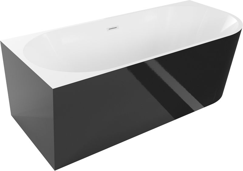 Wanna wolnostojąca Mexen Mia biały czarny 180x80 cm 52691808075L-201 szt.