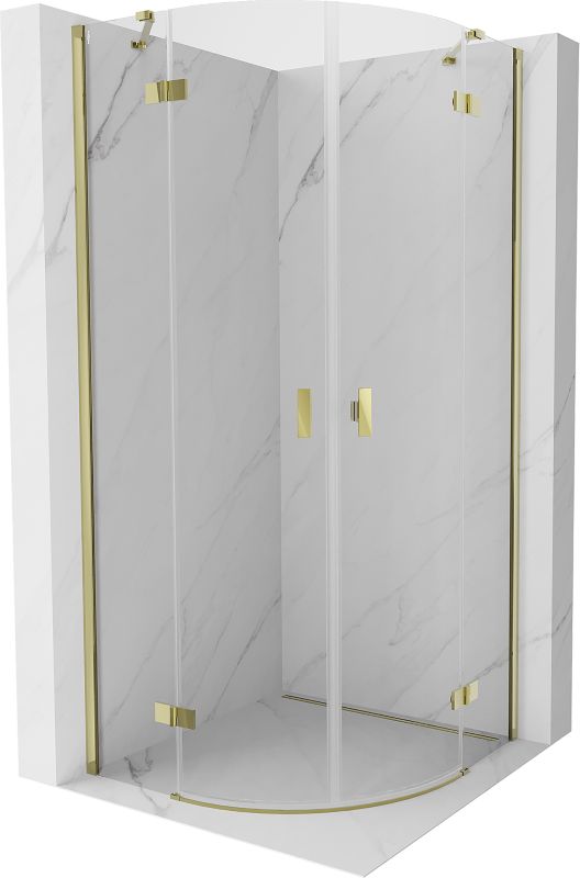 Kabina prysznicowa półokrągła Mexen Mist złota 70x70 cm - 8A33-070-070-50-00 1 szt.