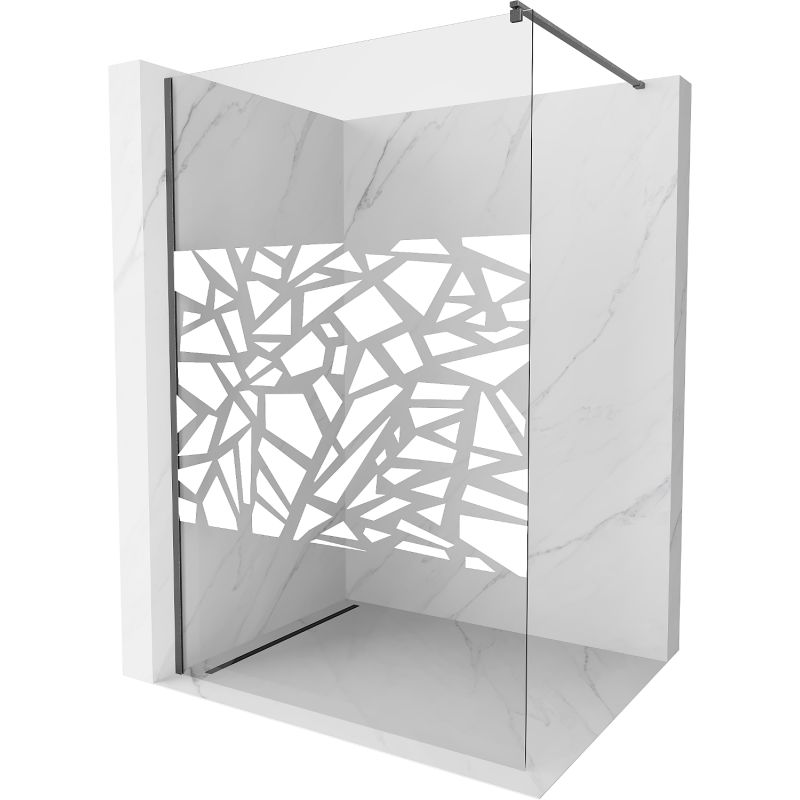 Ścianka prysznicowa Mexen Kioto biały wzór 80x200 cm 800-080-101-66-85 1 szt.