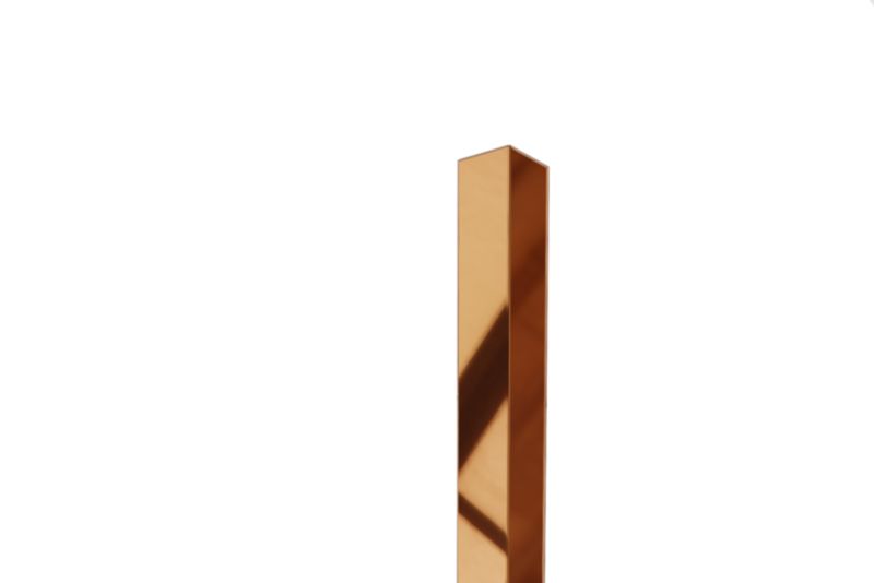 Kątownik wykończeniowy wewnętrzny L Lambro miedziany połysk 3cm x 3cm x 270cm 1 szt.