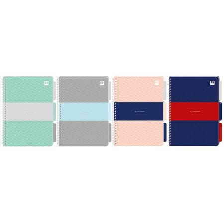 KOŁONOTATNIK B5 120 KRATKA Z PRZEKŁADKAMI BB PASTEL
