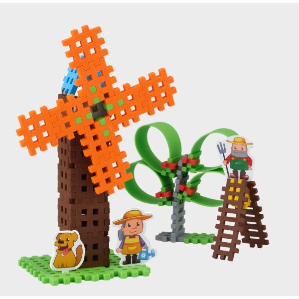 Marioinex Klocki Mini Waffle - Rolnik - 60 elementów