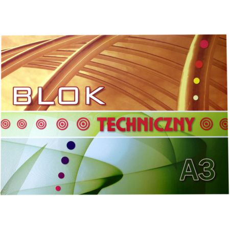 BLOK A3 TECH BIAŁY Kreska