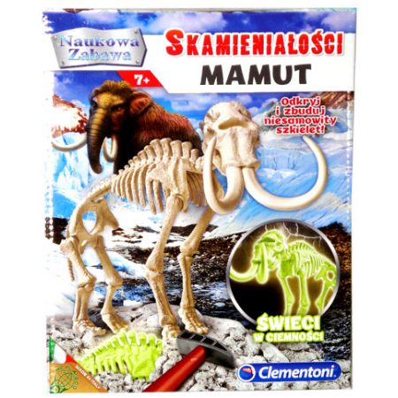 Clementoni Skamieniałości Mamut Fluorescencyjny Naukowa Zabawa