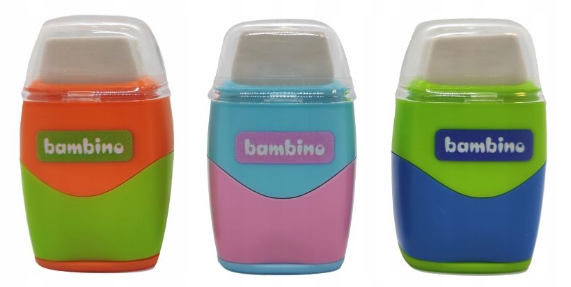Temperówka z gumką Bambino mix kolor
