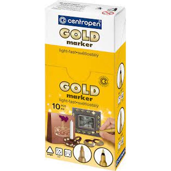 Marker permanentny Centropen 'Gold 2690' ZŁOTY 1,5-3mm