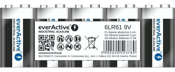 EVERACTIVE INDUSTRIAL 9V 6LR61 op-5 - Henryx24