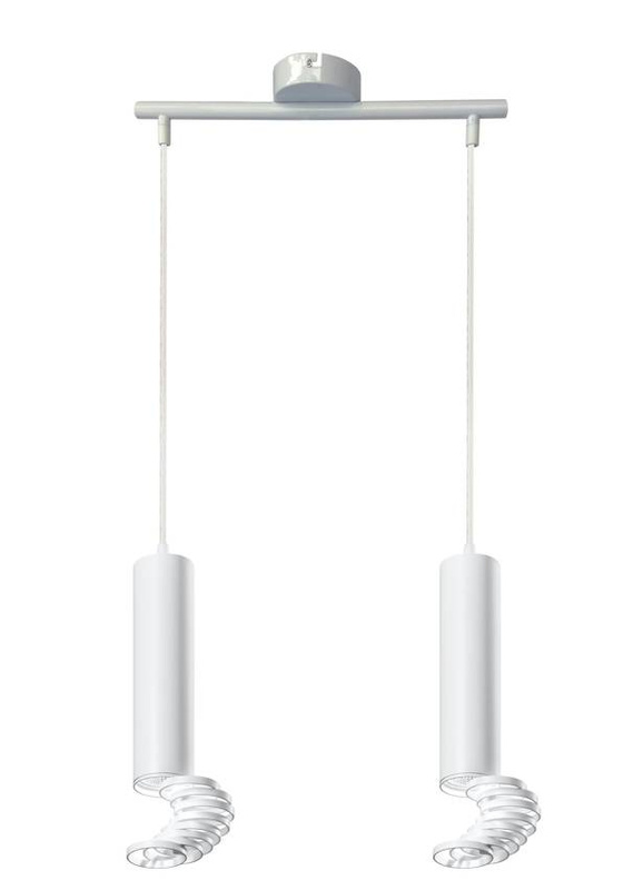 Lampa tuba wisząca 100cm biała 2xGU10