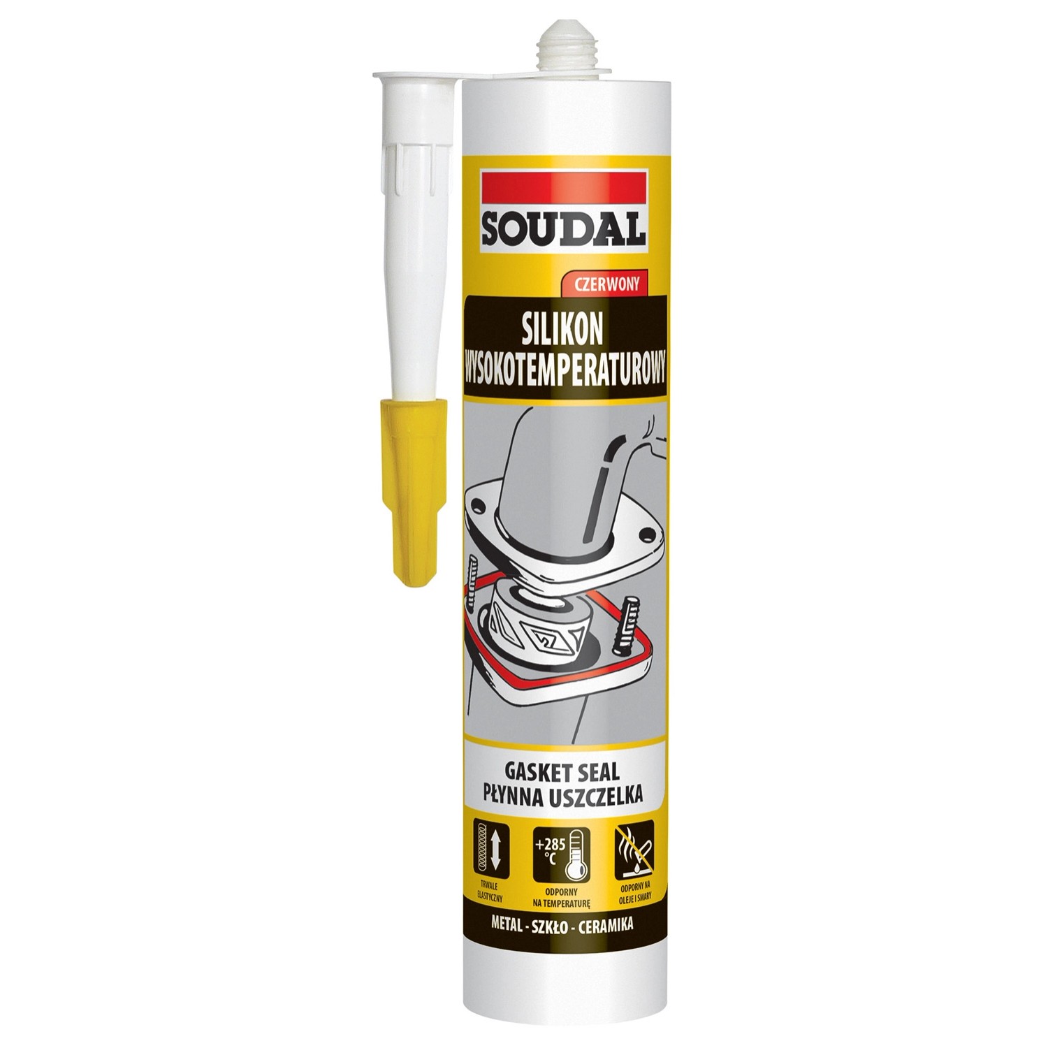 Soudal Silikon wysokotemperaturowy 280 ml