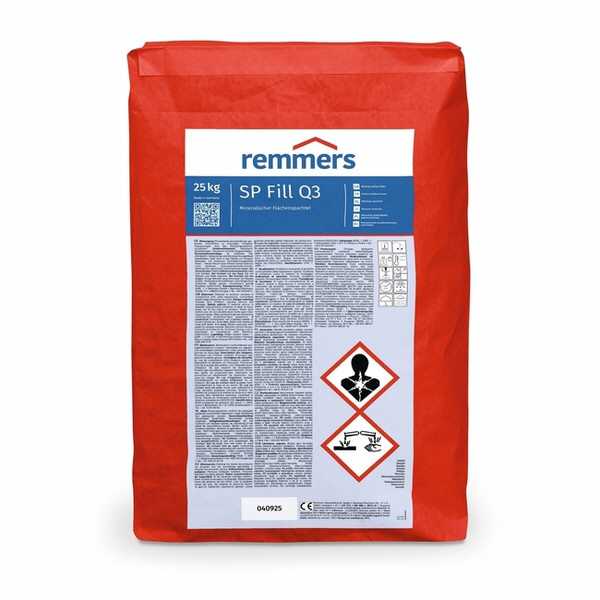 MINERALNA SZPACHŁOWKA POWIERZCHNIOWA I TYNK DROBNOZIARNISTY Remmers SP Fill Q3 20kg