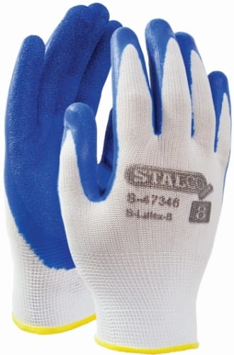 STALCO RĘKAWICE POLIESTROWE NIEBIESKO - BIAŁE 9/10 "S-LATE