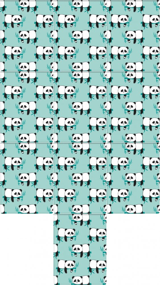 10x Etui na dowód, legitymację, kartę płatniczą, kartę rowerową Biurfol Panda