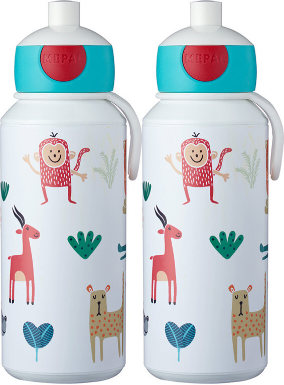 2x Bidon Mepal Pop-up Campus, animal friends, 400ml