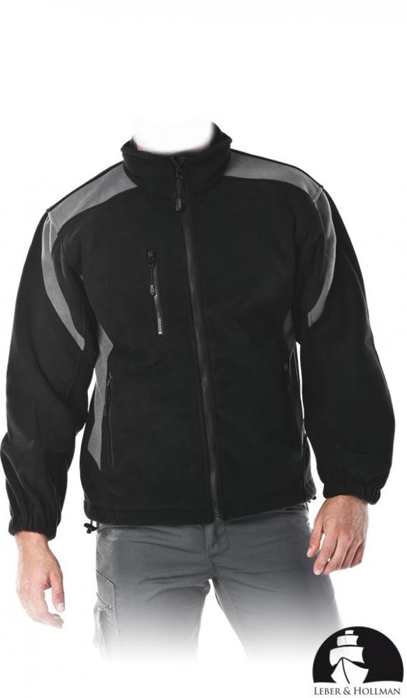 Bluza polarowa Leber&Hollman Flexer BS, gramatura 350g, rozmiar M, czarno-szary