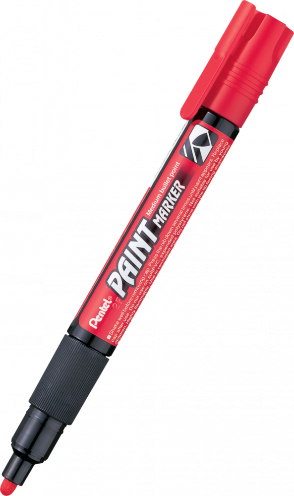 Marker olejowy Pentel MMP20, okrągła, 4.6 mm, czerwony
