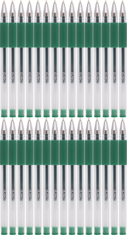 50x Długopis żelowy D.Rect, 2603, 0.5mm, zielony