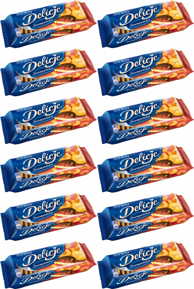 12x Ciastka Delicje szampańskie Mondelez, morelowy, 147g