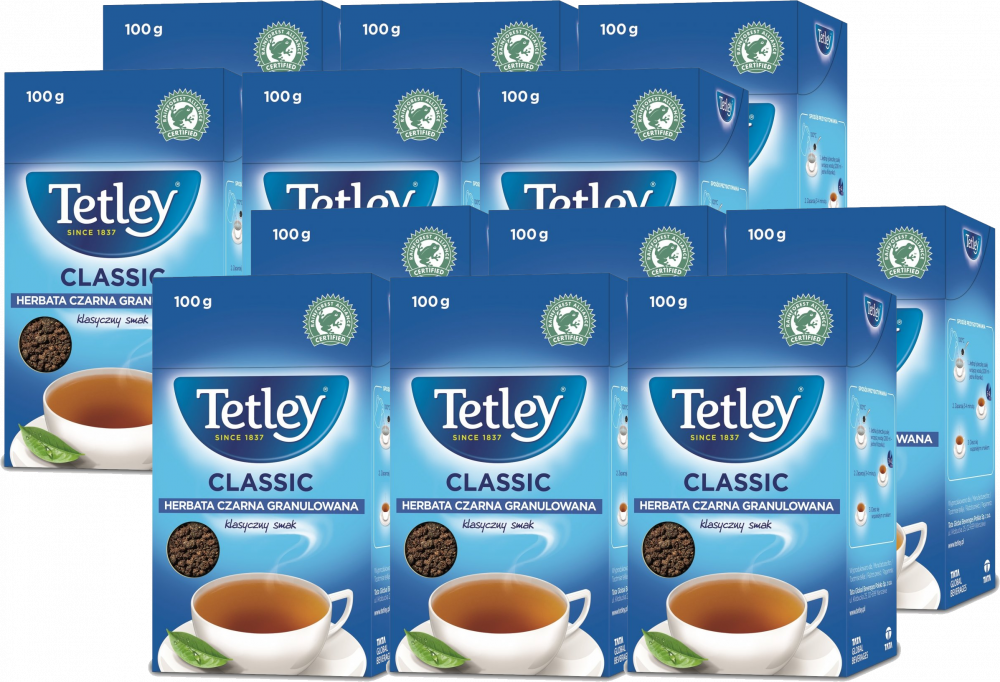 12x Herbata czarna granulowana Tetley Classic, 100g
