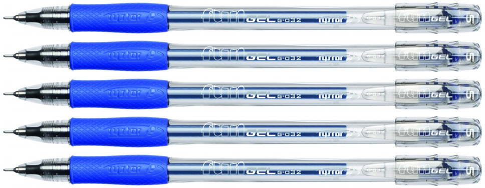 5x Długopis żelowy Rystor, Fun Gel G-032, 0.5mm, niebieski