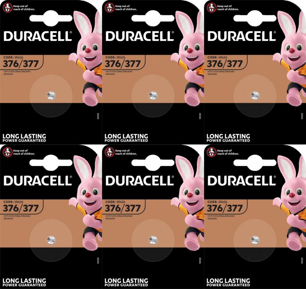 6x Bateria Duracell 376/377, 1 sztuka