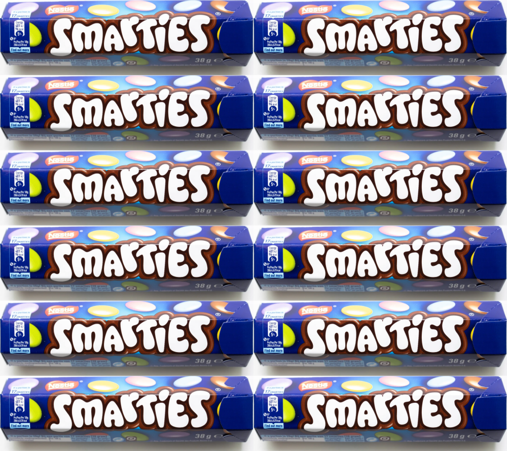 12x Drażetki czekoladowe Nestle Smarties, 38g