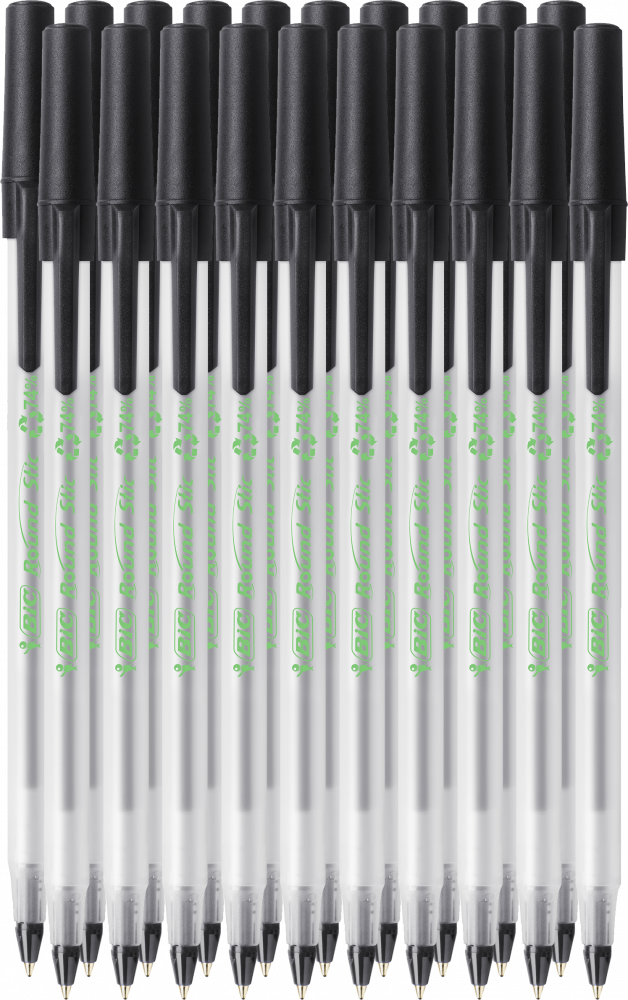 20x Długopis Bic, Ecolutions Round Stic, 1mm, czarny