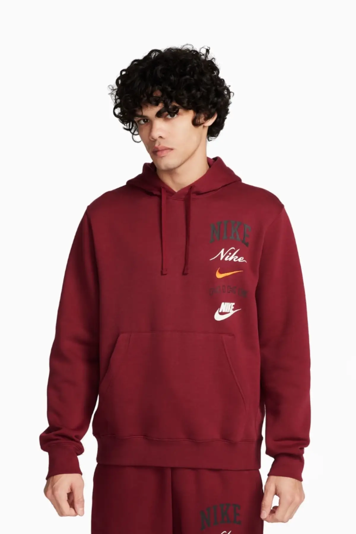 Bluza z kapturem Nike Club Fleece - Bordowy