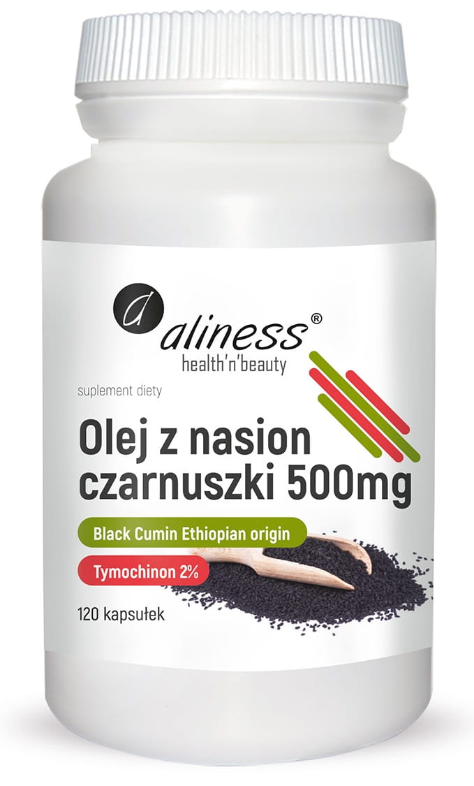 Olej z nasion czarnuszki 2% 500mg 120kaps. Aliness