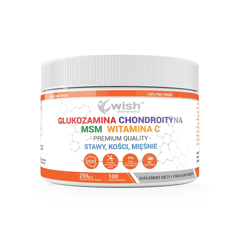 GLUKOZAMINA CHONDROITYNA MSM WIT. C 250g Wish