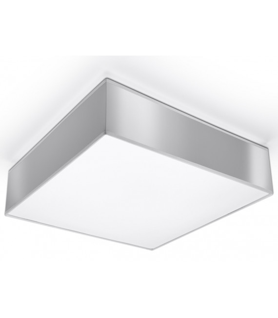 Plafon HORUS 35 szary, minimalistyczny - 35x35x11cm Sollux