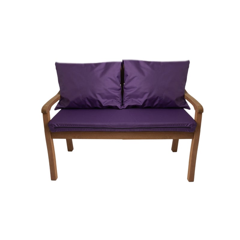 Poduszka ogrodowa na ławkę 130x60x7cm/2x50x56cm Poduszka na ławkę Fioletowa poduszka na meble ogrodowe Wygodne poduszki na sofę na patio i werandy