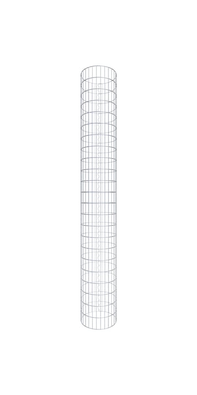 Kolumna gabionowa okrągła, średnica 47 cm, wysokość 230 cm, rozmiar oczek 5 cm x 10 cm
