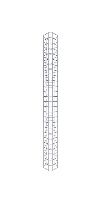 Kolumna gabionowa 17 x 17 cm, kwadrat MW 5 x 5 cm - Wysokość: 1,30 m