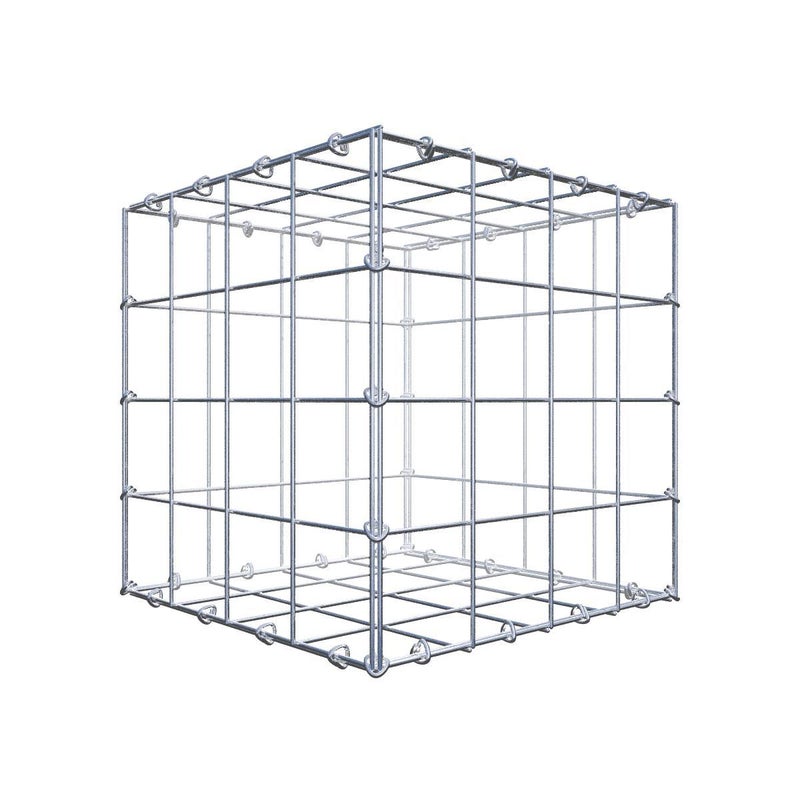 Gabion 40 cm x 40 cm x 40 cm (dł. x wys. x gł.), rozmiar oczka 10 cm x 10 cm, pierścień typu C