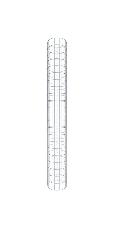 Kolumna gabionowa o średnicy 42 cm, okrągła MW 5 x 10 cm - Wysokość: 2,20 m