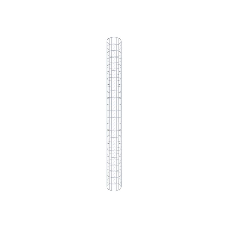 Kolumna gabionowa okrągła, średnica 32 cm, wysokość 230 cm, rozmiar oczek 5 cm x 10 cm