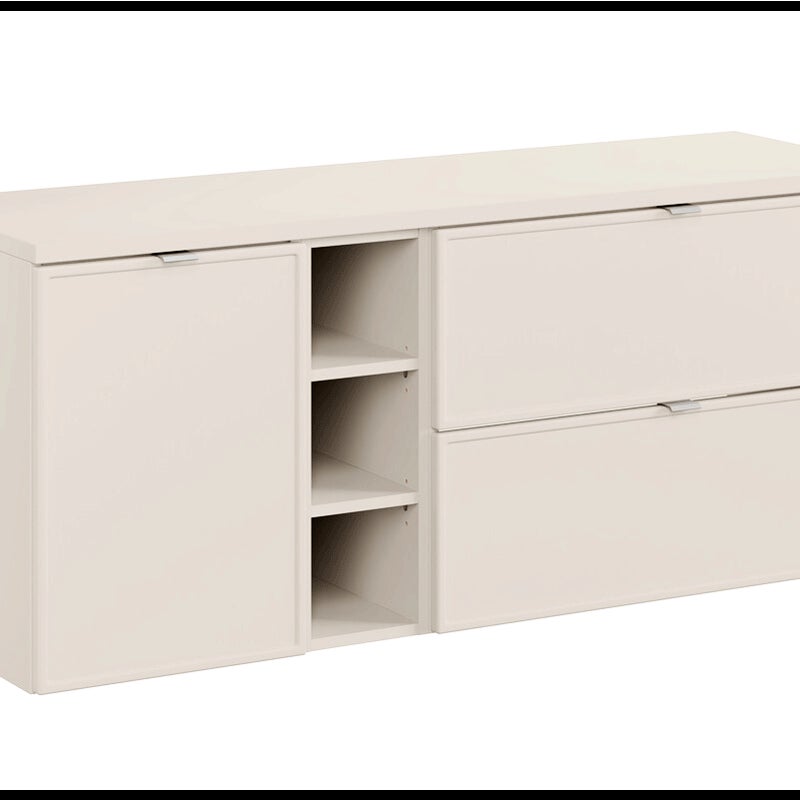 Szafka pod umywalkę nablatową BELLA CASHMERE 80cm kaszmir - zestaw z blatem 140cm