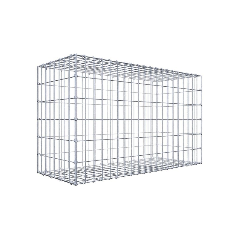 Gabion 100 cm x 60 cm x 40 cm (dł. x wys. x gł.), rozmiar oczka 5 cm x 10 cm, pierścień C