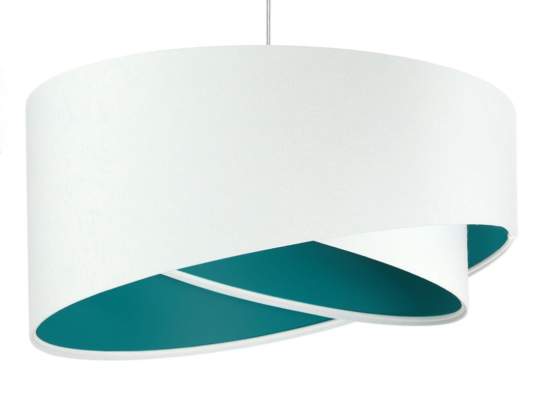 Lampa wisząca GEMSTONE WHITE biała/turkusowa