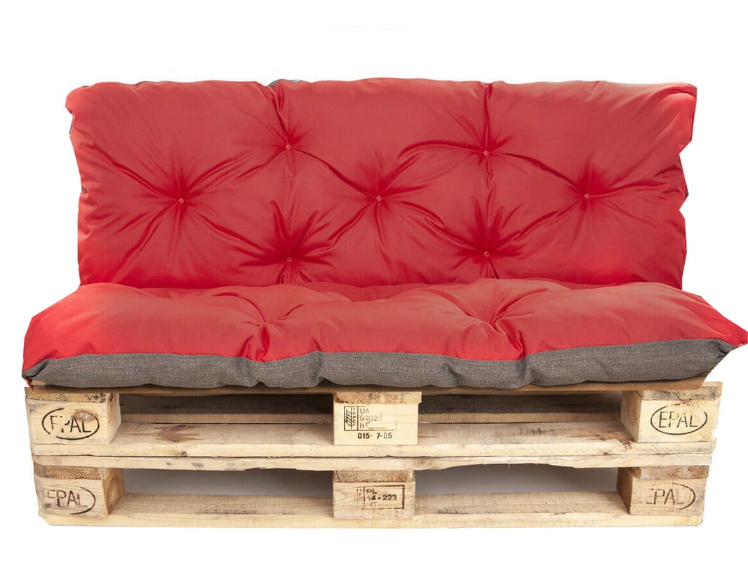 Poduszka na palety 120x50 Siedzisko/Oparcie 120x40cm poduszka na palety Czerwona Poduszka na meble z palet poduszka ne moble ogrdowe