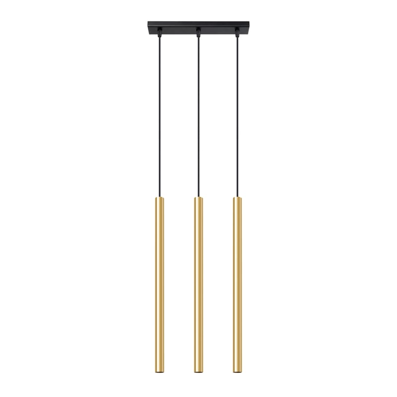 Lampa wisząca PASTELO 3L złoto polerowane, nowoczesna - 30x5x90cm Sollux