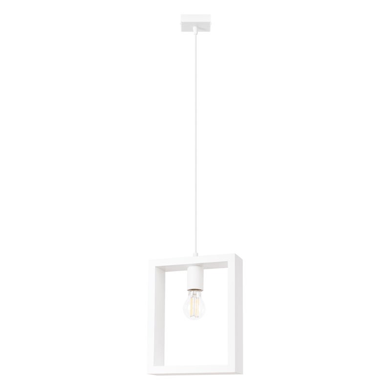 Lampa wisząca ARIES biała, skandynawska - 24x8x133cm Sollux